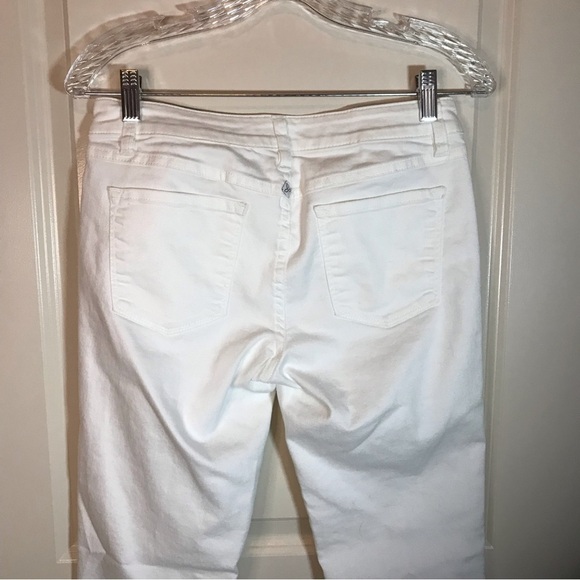 Prana women’s white denim jeans size 4/27 ankle length - Picture 5 of 7